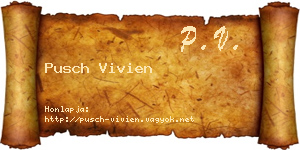 Pusch Vivien névjegykártya